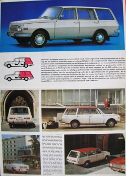 Wartburg Tourist Modelprogram 1968 Carbrochure (2759)